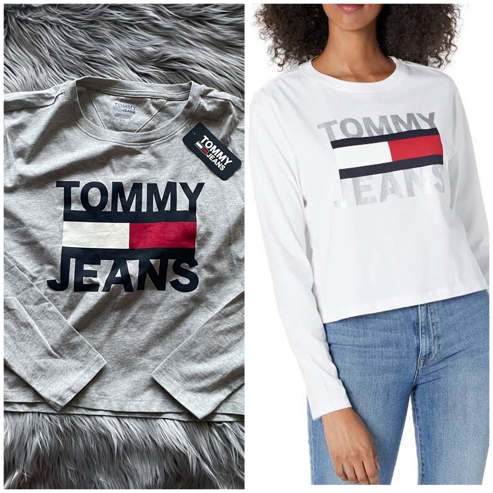 TOMMY HILFIGER cotton logo graphic top